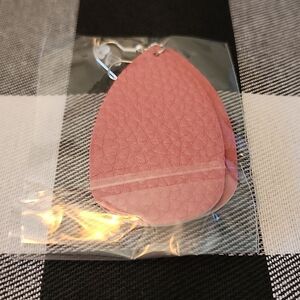 NWT Red Hypoallergenic Pebbled Leather Teardrop Earrings